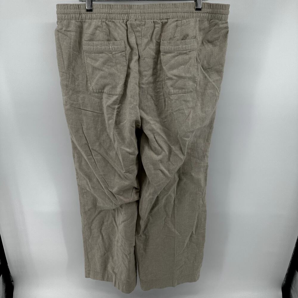 Talbots Linen Pants Elastic Drawstring Waist Pock… - image 4